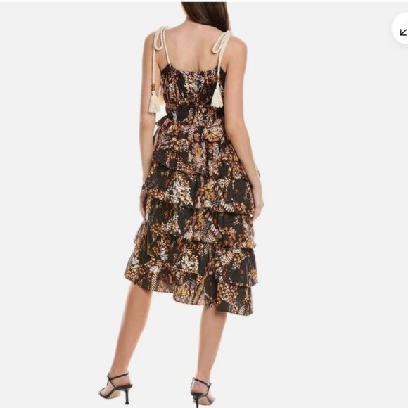 JL LUXE Tiered Midi Dress - Picture 1 of 2